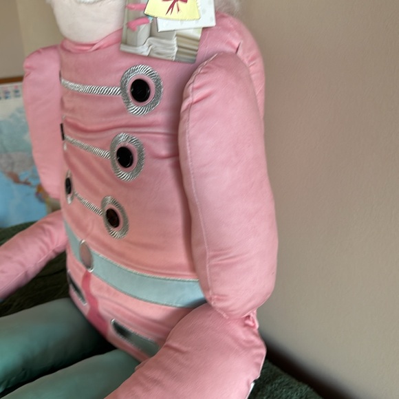 Isaac Mizrahi Oversized Nutcracker Pillow Pink Blue Turquoise Holiday NEW - Picture 8 of 10